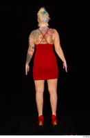  Jarushka Ross dressed red dress red high heels standing whole body 0005.jpg